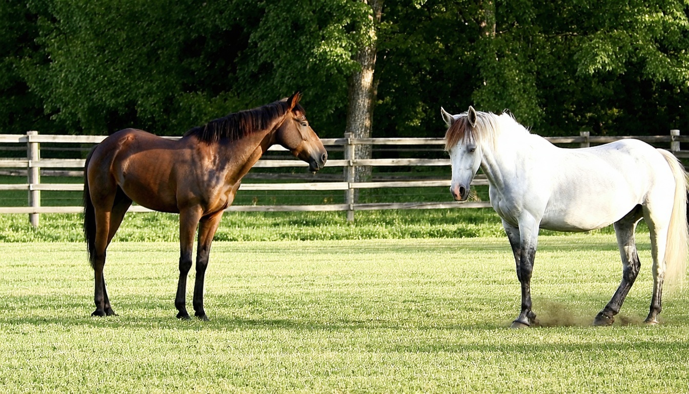 Horse training session at Starflower Ranch