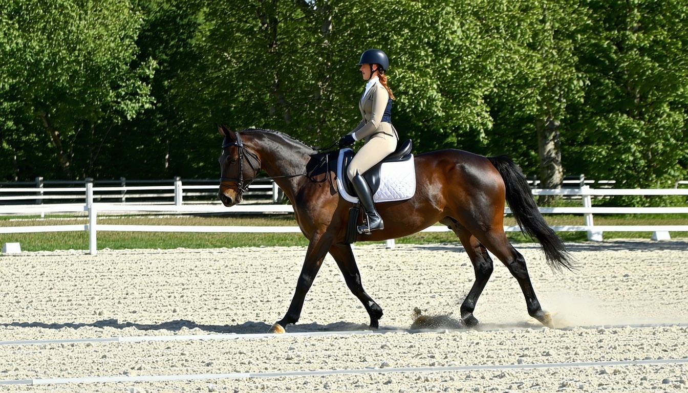 Riding lesson in progress at the ranch